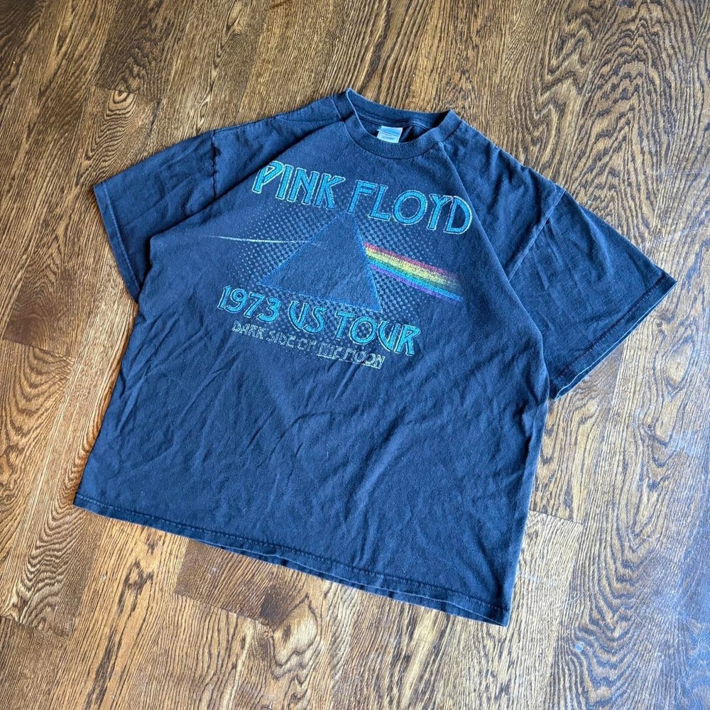 Pink Floyd Tee Mens XL Black 1973 US Tour Dark Side of the Moon 2007 Reprint Y2K
